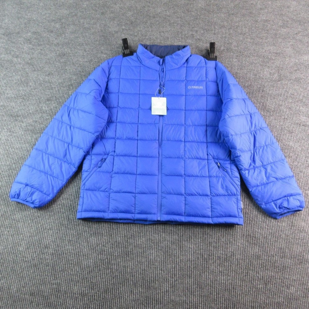 Magellan Outdoors Jacket Mens XL Bright Blue Puffer Insulated Lined NWT